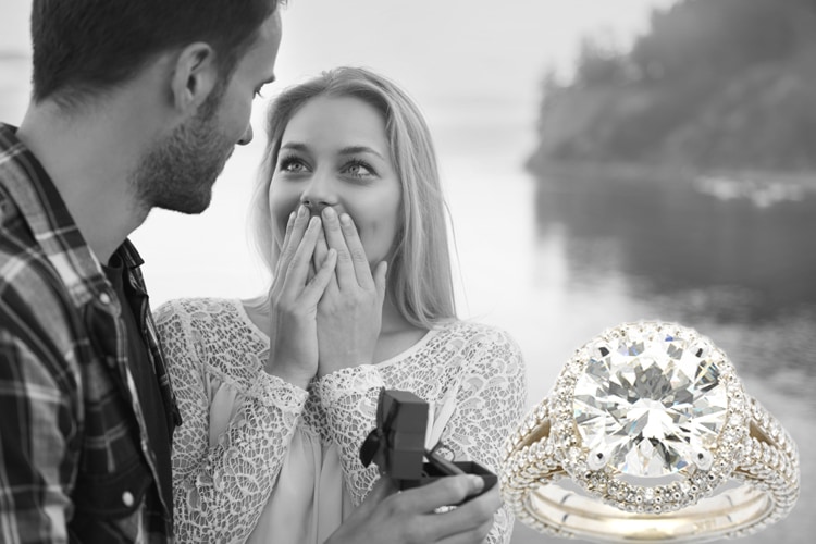 Women's Diamond Engagement Ring #103077 - Seattle Bellevue