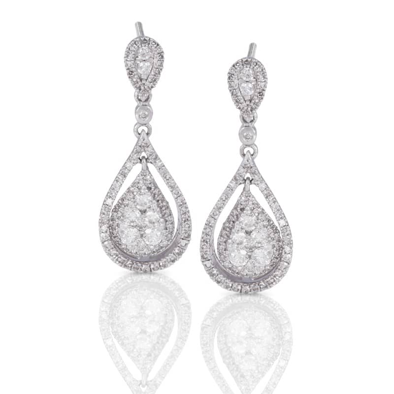 Dangle Diamond Earring In 14k