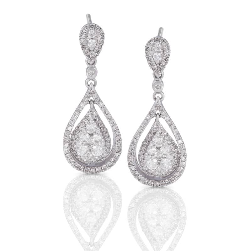  Dangle Diamond Earring In 14k 