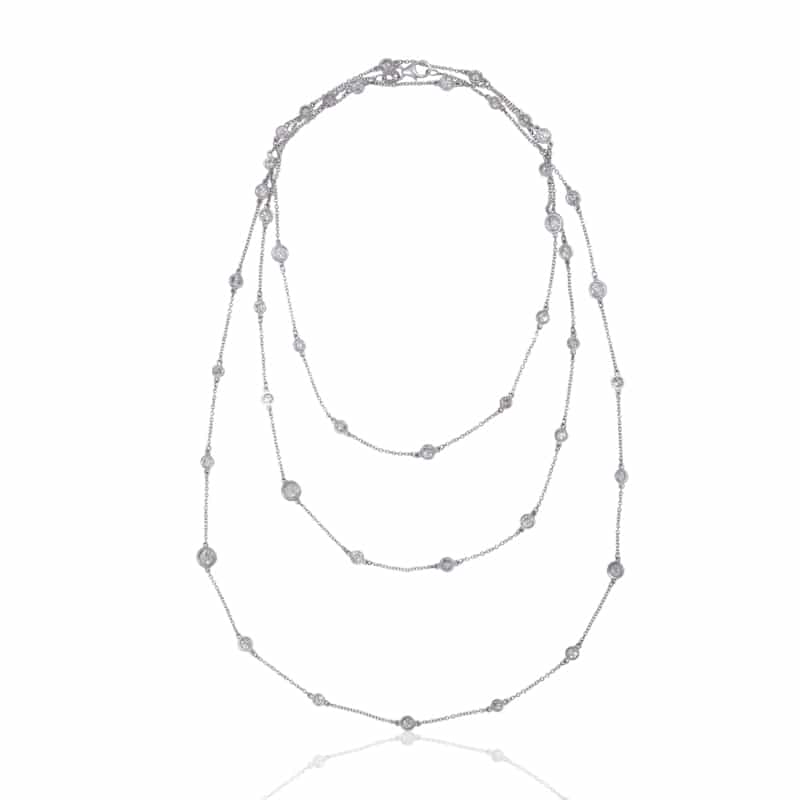  Diamonds By The Inch Necklace Set 14k 