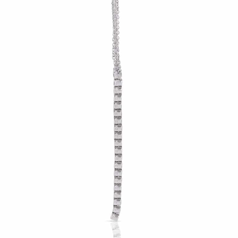  Triple Strand 18k Diamond Drop Necklace 