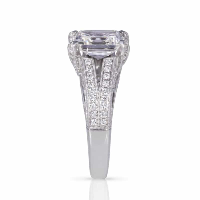 Magnificent Asher Cut Diamond Set In 14k 