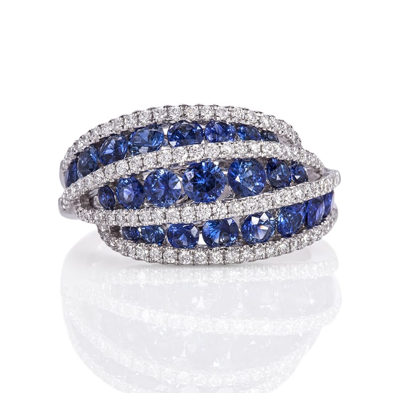 Sapphire and Diamond Ring In 14k