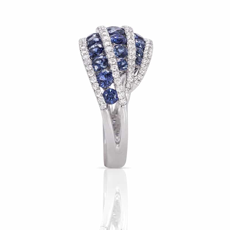  Angel Designs Flawless Sapphire and Diamond Ring 14k 