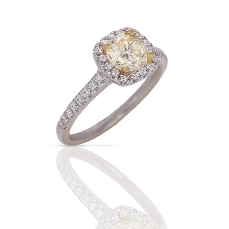  Simply Elegant Yellow Diamond Engagement Ring In 14k 