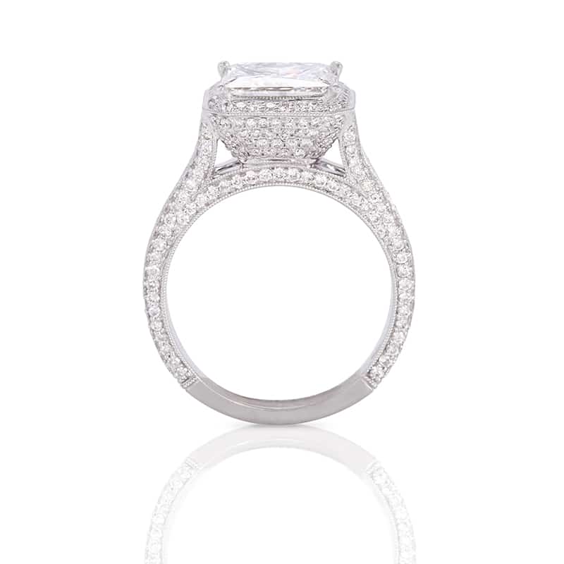  Simply Suductive Princess Cut Diamond Engagement Ring 18k 