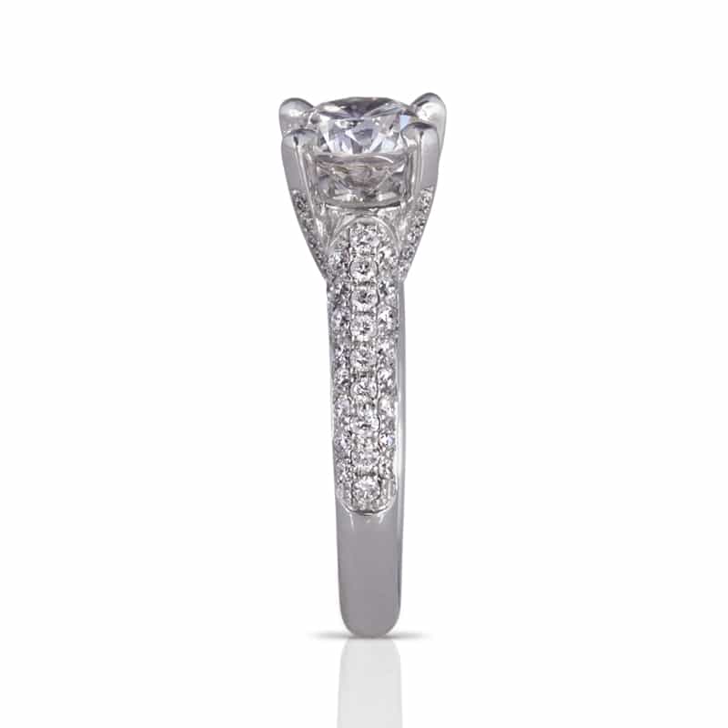  A Classic Twist 1.76ct Round Brilliant Diamond Engagement Ring Set In 14k 