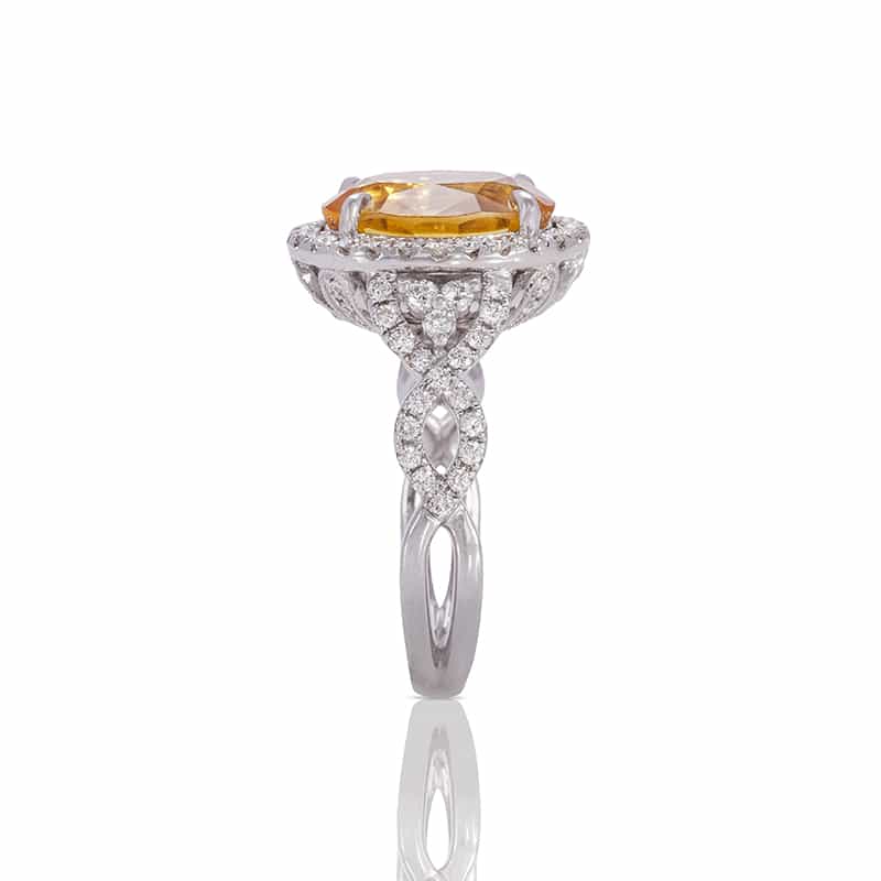  Citrine And Diamond Ring 14k 