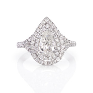 Pear Shaped Diamond Engagement Ring