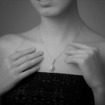 Image of a beautiful precious piece around model’s neck