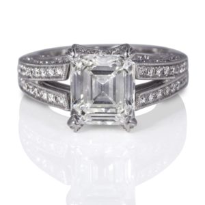 Asher cut engagement ring