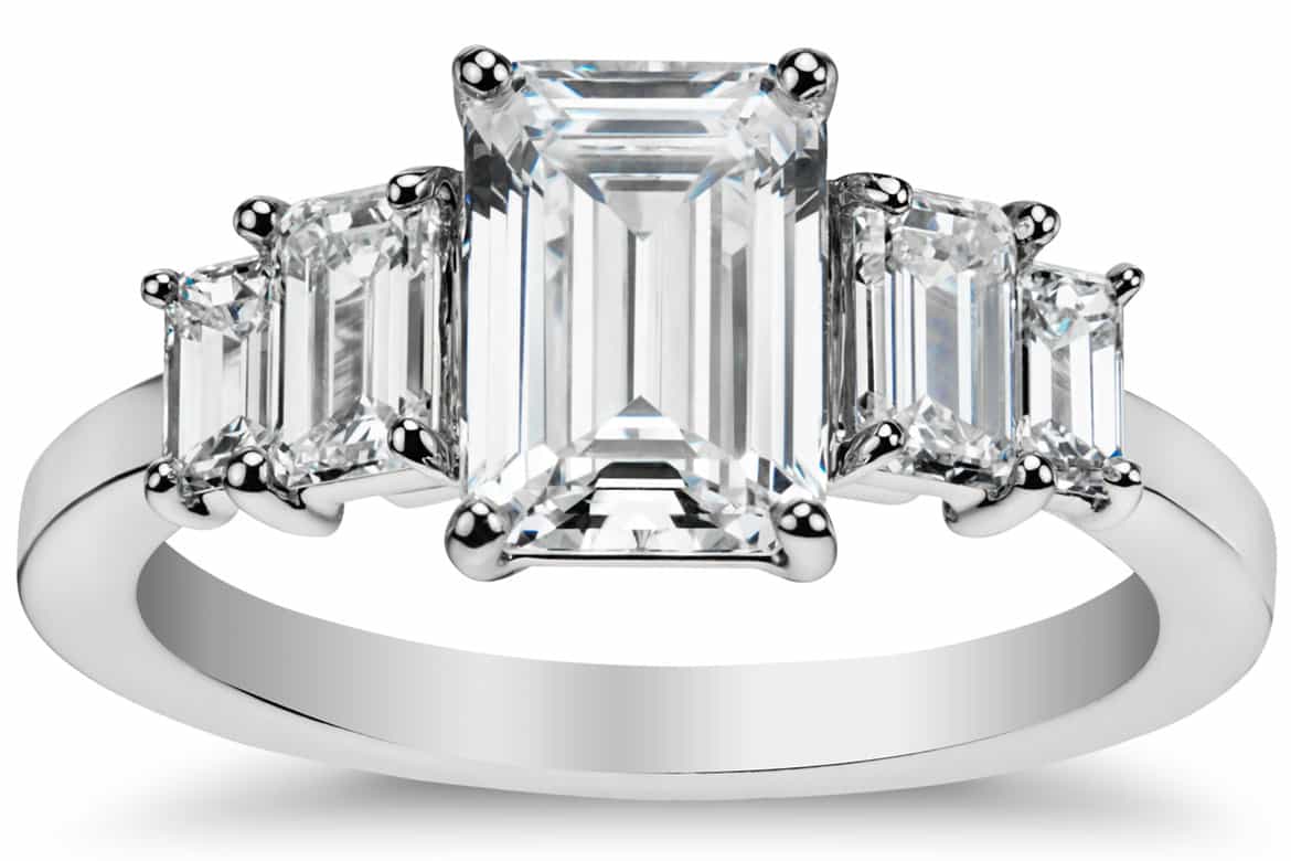 Diamond Engagement Ring Modern Romantic