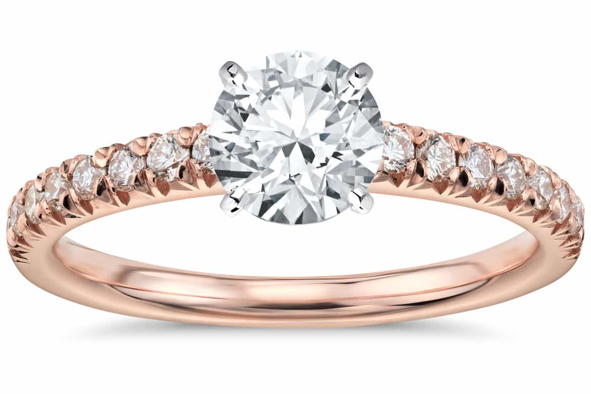 Diamond Engagement Ring in 14k Rose Gold