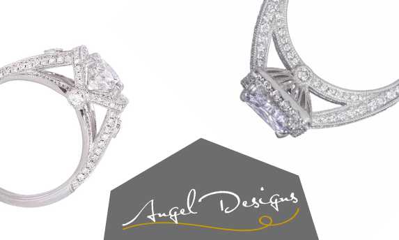 Drop Halo Engagement Rings